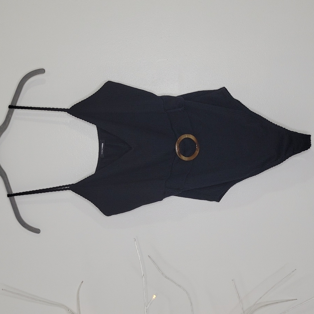 Fashion Nova Black Ribbed One Piece Suit SZ 1XL    3/$15